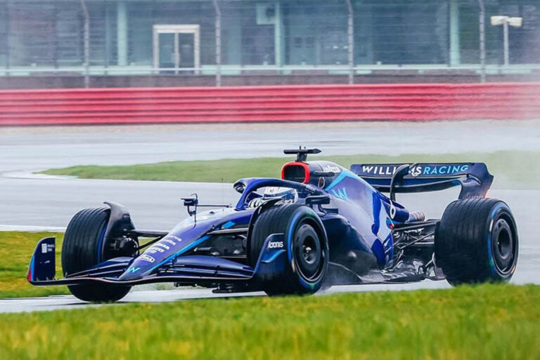 Williams Drops FW44 Car In Shakedown At Silverstone Circuit